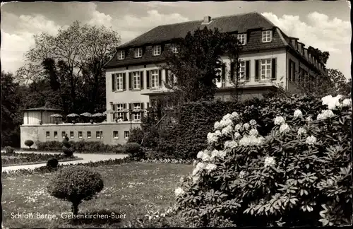 Ak Buer Gelsenkirchen im Ruhrgebiet, Schloss Berge, Großgaststätte, Außenansicht