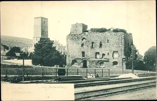 Ak Rüdesheim am Rhein, Brömserburg, Außenansicht