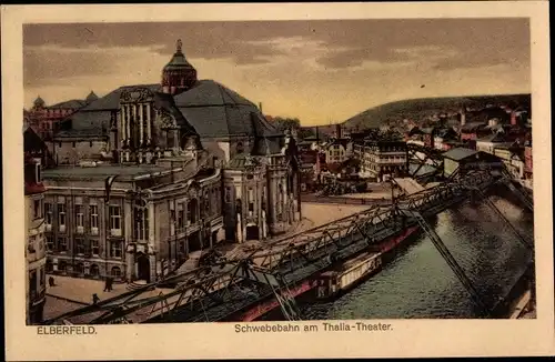 Ak Elberfeld Wuppertal, Schwebebahn am Thalia-Theater