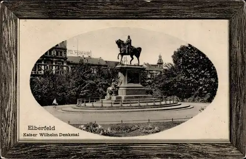 Passepartout Ak Elberfeld Wuppertal, Kaiser Wilhelm Denkmal