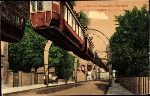 Ak Elberfeld Barmen Wuppertal, Schwebebahn Landstrecke, Vohwinkel