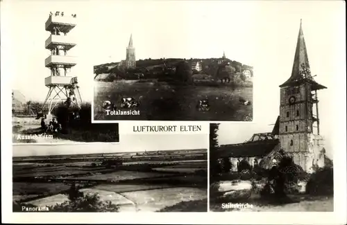 Ak Elten Emmerich am Niederrhein, Aussichtturm, Stiftskirche, Panorama