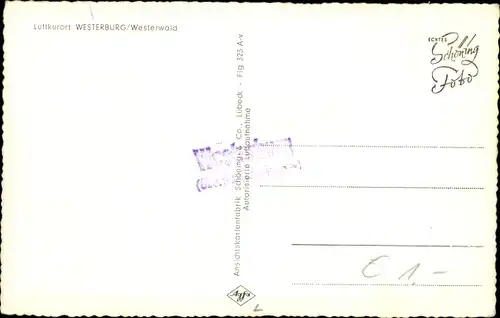Ak Westerburg im Westerwald, Panorama, Fliegeraufnahme