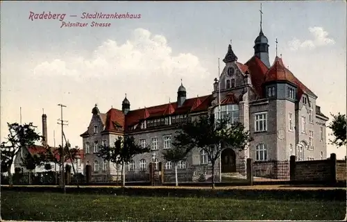 Ak Radeberg in Sachsen, Stadtkrankenhaus in der Pulsnitzer Straße