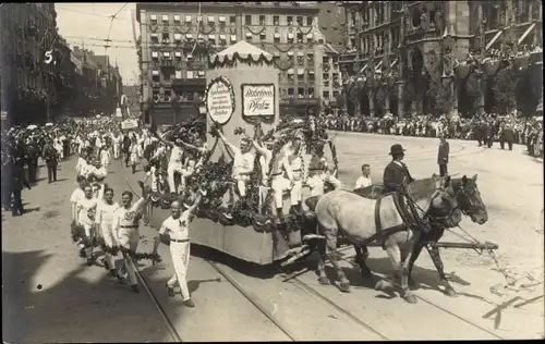 Foto Ak München, 13. Deutsches Turnfest, Straßenumzug, Festwagen