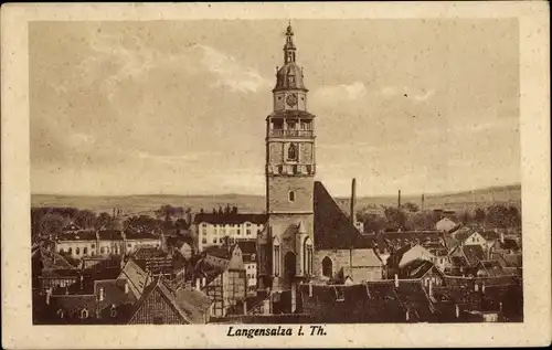 Ak Bad Langensalza in Thüringen, Kirche, Stadtbild