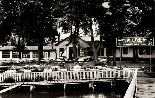 Ak Berlin Reinickendorf Tegel Saatwinkel, Gasthof Fährhaus, Terrasse