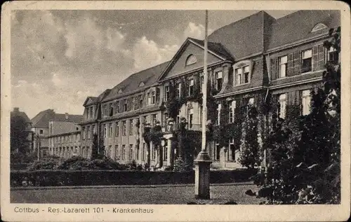 Ak Cottbus in der Niederlausitz, Reserve Lazarett 101, Krankenhaus