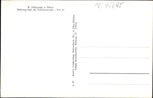 Ak Mähring Oberpfalz, Gesamtansicht mit Straßenpartie und Kirchturm