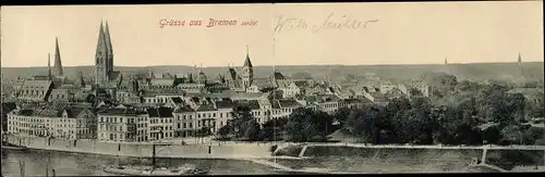 Klapp Ak Hansestadt Bremen, Panorama