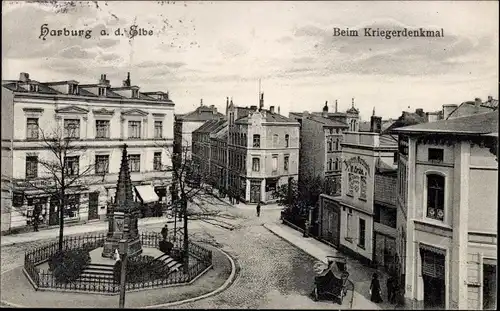 Ak Hamburg Harburg, Beim Kriegerdenkmal