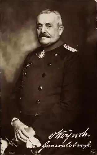 Ak Heerführer, Generaloberst Woyrsch, NPG 5238, Muster
