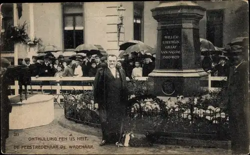 Ak Nordholland Niederlande, Denkmal Enthüllung
