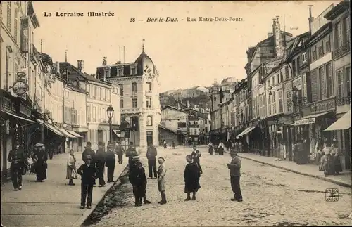 Ak Bar le Duc Meuse, Rue Entre Deux Ponts