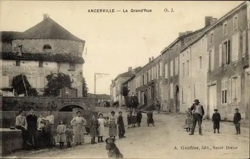 Ak Ancerville Meuse, La Grande Rue