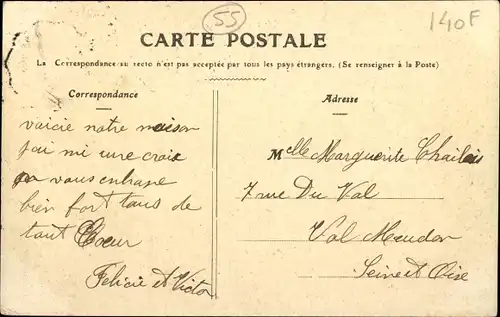 Ak Nubecourt Meuse, Rue Joyeuse