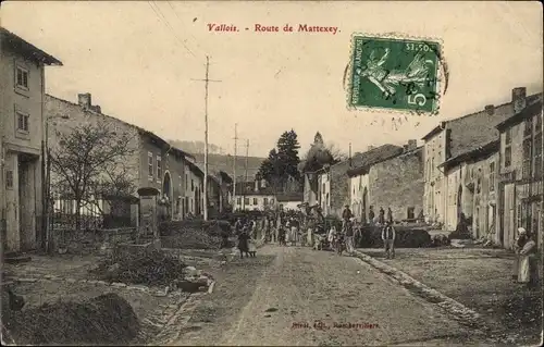 Ak Vallois Meurthe et Moselle, Route de Mattexey