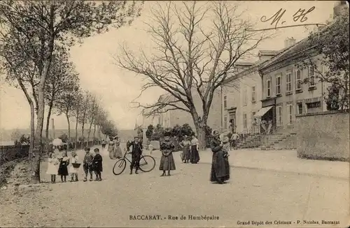 Ak Baccarat Meurthe et Moselle, Rue de Humbepaire
