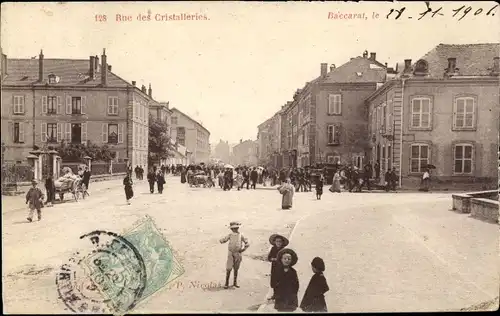 Ak Baccarat Meurthe et Moselle, Rue des Cristalleries