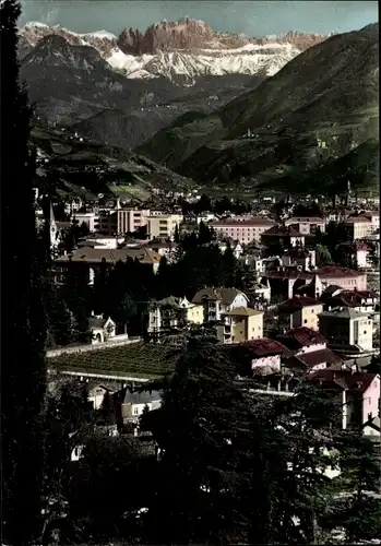 Ak Gries Bozen Bolzano Südtirol, gegen Rosengarten