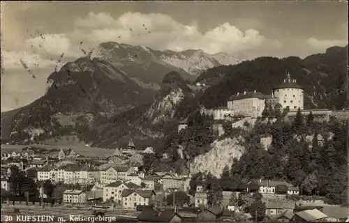 Ak Kufstein in Tirol, Ort mit Kaisergebirge