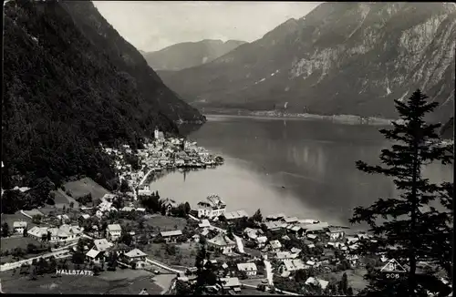 Ak Hallstatt im Salzkammergut Oberösterreich, Ort mit Umgebung