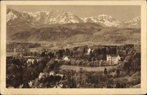 Ak Salzkammergut Gmunden in Oberösterreich, Mädchenpensionat mit Höllengebirge