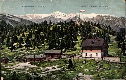 Ak Semmering in Niederösterreich, Sonnwendstein, Friedr. Schüler-Alpenhaus