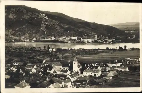Ak Rossatz an der Donau Wachau Niederösterreich, Ort mit Umgebung