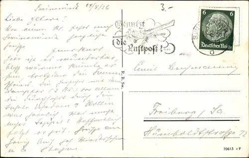 Ak Świnoujście Swinemünde Pommern, Strand, Promenade, Hotels