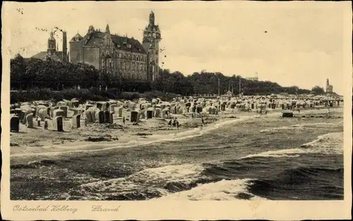 Ak Kołobrzeg Kolberg Pommern, Strand