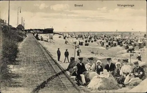 Ak Nordseebad Wangerooge in Ostfriesland, Strand