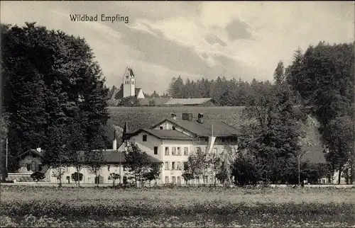 Ak Bad Empfing Traunstein in Oberbayern, Ortsansicht, Kurhaus