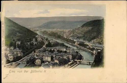 Ak Bad Ems an der Lahn, Ems von der Bäderlei II