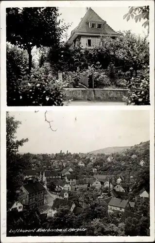 Foto Ak Auerbach Bensheim an der Bergstraße Hessen, Wohnhaus, Ortspanorama