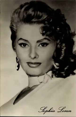 Ak Schauspielerin Sophia Loren, Portrait, Aida, Progress Starfoto