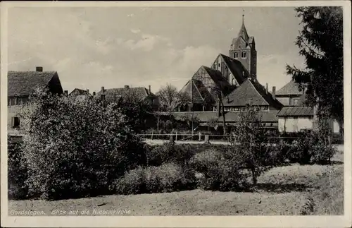 Ak Gardelegen Sachsen Anhalt, Blick auf die Nicolaikirche, Umgebung