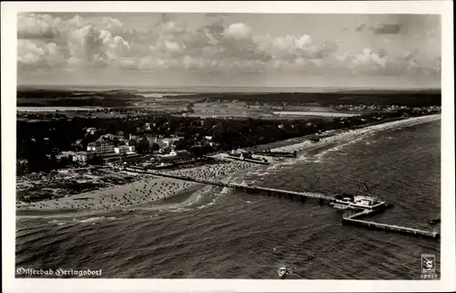 Ak Ostseebad Heringsdorf auf Usedom, Luftaufnahme