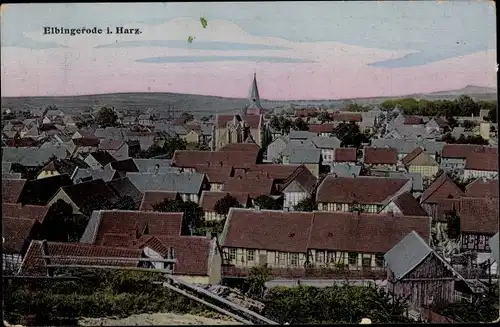 Ak Elbingerode Oberharz am Brocken, Blick auf den Ort