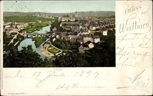 Ak Weilburg an der Lahn Hessen, Gesamtansicht