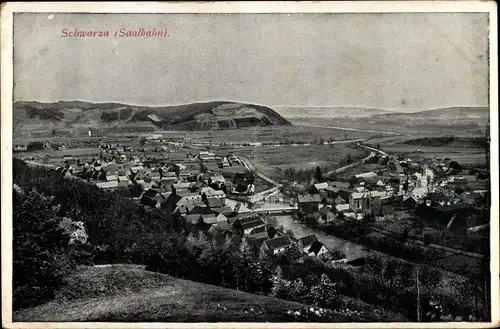 Ak Schwarza Saalbahn Rudolstadt in Thüringen, Gesamtansicht