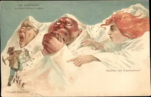 Ak Kanton Bern, Eiger, Mönch, Jungfrau, Nachbar, die Eisenbahner, Berggesichter, Killinger