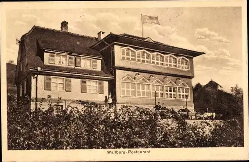 Ak Brötzingen Pforzheim im Schwarzwald, Wallberg Restaurant