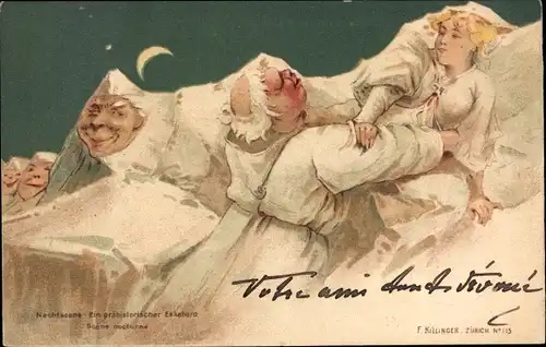 Litho Kanton Bern, Eiger, Mönch, Jungfrau, Ein prähistorischer Ekkehard, Berggesichter, F. Killinger