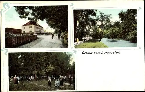 Ak München, Gastwirtschaft Aumeister, Garten