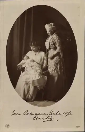 Ak Kronprinzessin Cecilie von Preußen, Kaiserin Auguste Viktoria, Alexandrine