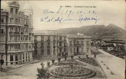 Ak Oran Algerien, Boulevard Front-de Mer