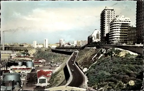 Ak Oran Algerien, Le Boulevard Front de Mer et la Nouvelle Route du Port