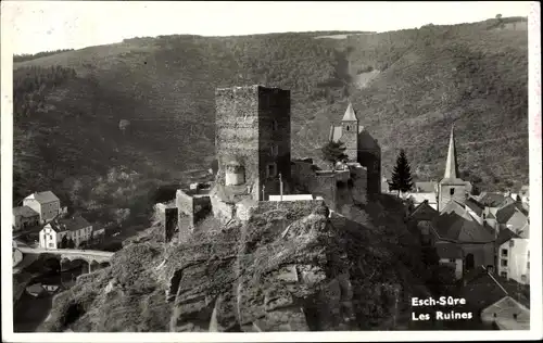 Ak Esch sur Sure Esch an der Sauer Luxemburg, Les Ruines