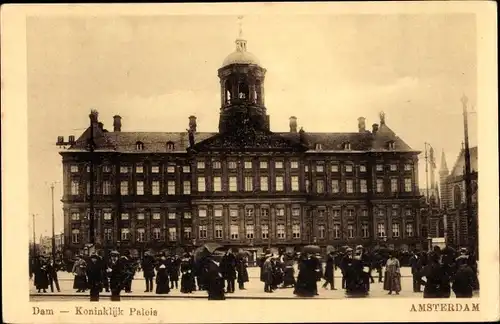 Ak Amsterdam Nordholland Niederlande, Dam - Koninklijk Paleis